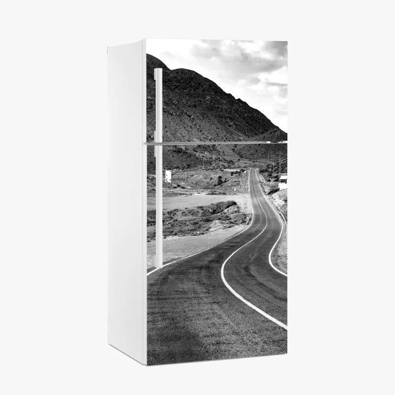 Naklejka na lodówkę kręta droga w górach