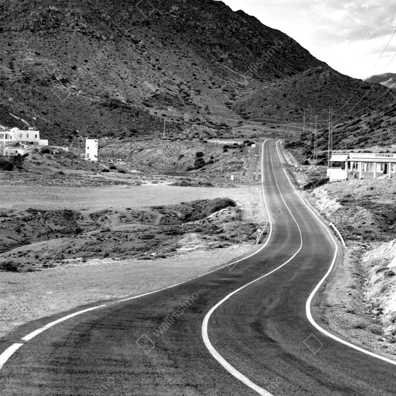 Naklejka na lodówkę kręta droga w górach – Wallissimo® Naklejka na lodówkę kręta droga w górach – Wallissimo®