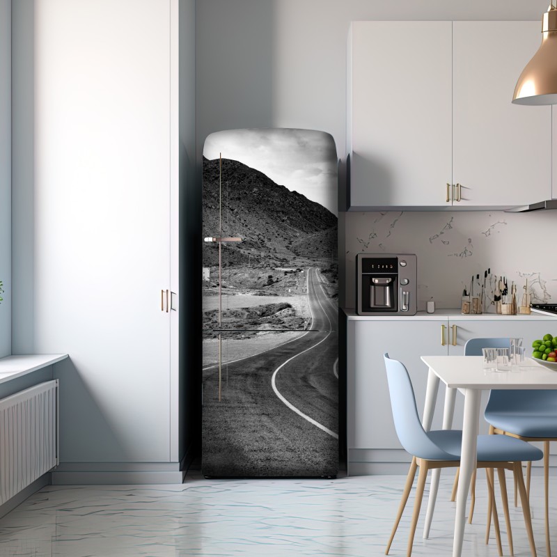 Naklejka na lodówkę kręta droga w górach – Wallissimo® Naklejka na lodówkę kręta droga w górach – Wallissimo®