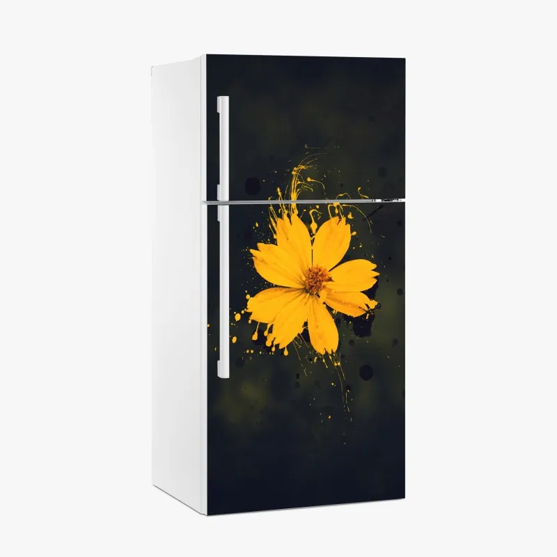 Naklejka na lodówkę eteryczna turkusowo-różowa marmurowa abstrakcja – Wallissimo®