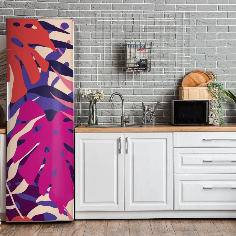 Naklejka na lodówkę eteryczna fioletowa abstrakcja marmurowa – Wallissimo®