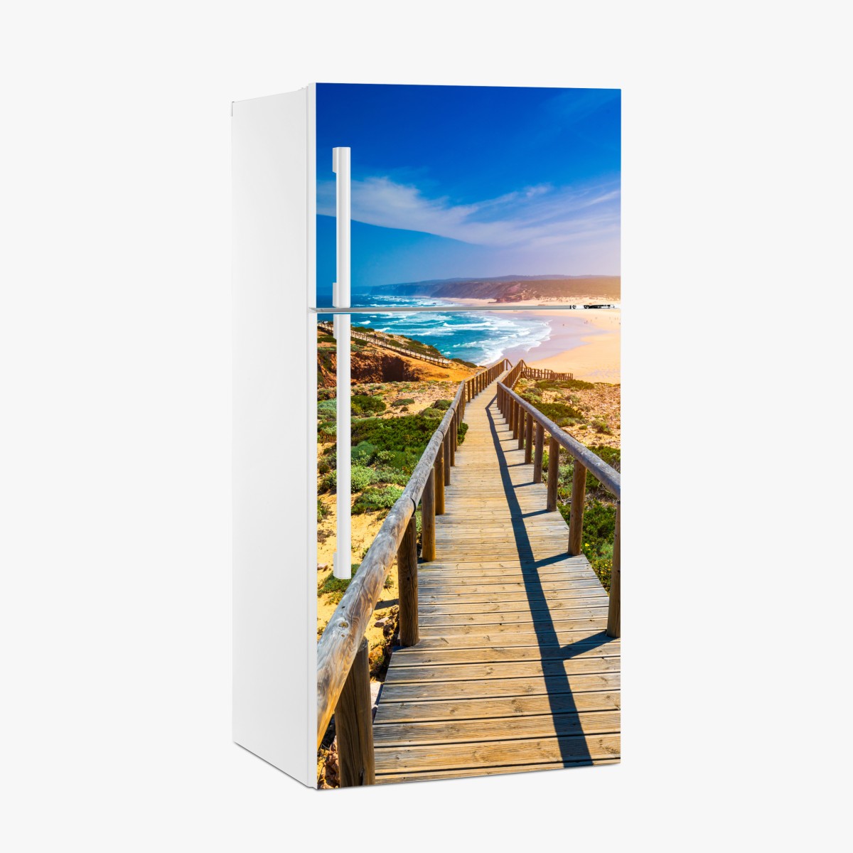Fridge sticker boardwalk to Praia da Bordeira – Wallissimo®