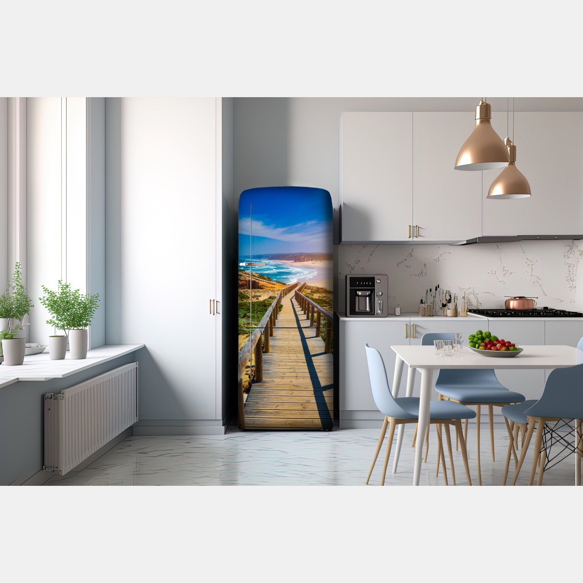 Naklejka na lodówkę deptak do Praia da Bordeira – Wallissimo® Naklejka na lodówkę deptak do Praia da Bordeira – Wallissimo®