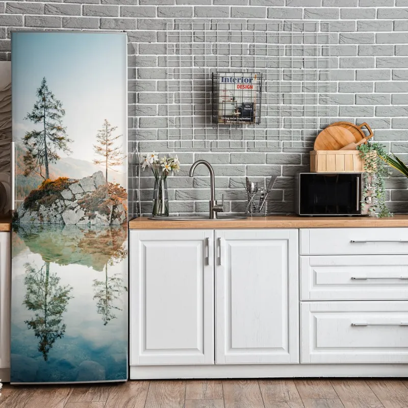 Naklejka na lodówkę nowoczesny geometryczny wzór architektoniczny – Wallissimo®