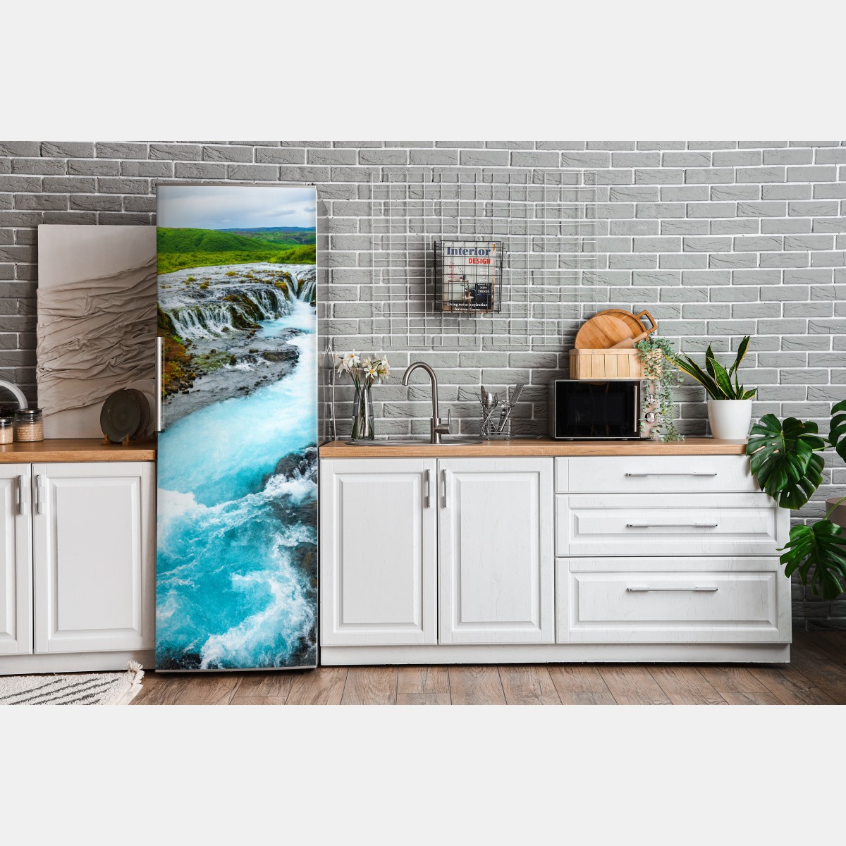 Naklejka na lodówkę wodospad Bruarfoss, Islandia – Wallissimo® Naklejka na lodówkę wodospad Bruarfoss, Islandia – Wallissimo®
