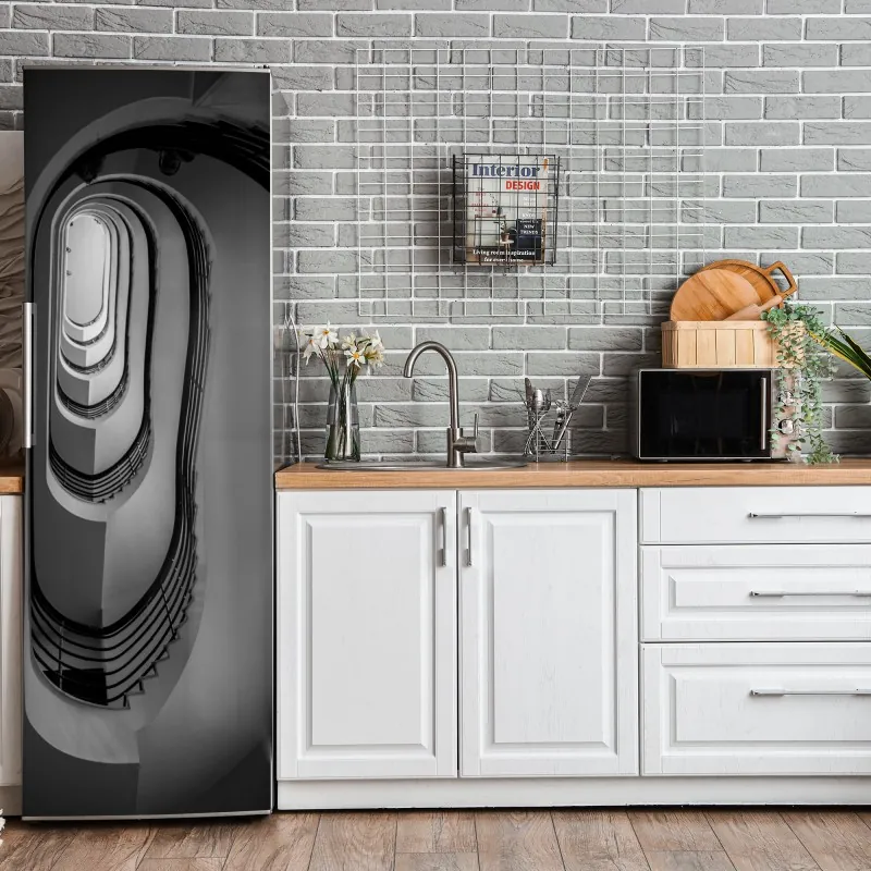 Naklejka na lodówkę nowoczesny geometryczny wzór architektoniczny – Wallissimo®