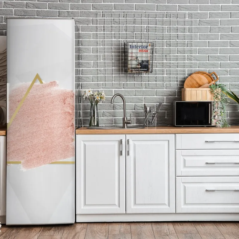 Naklejka na lodówkę zabawny tropikalny wzór geometryczny – Wallissimo®