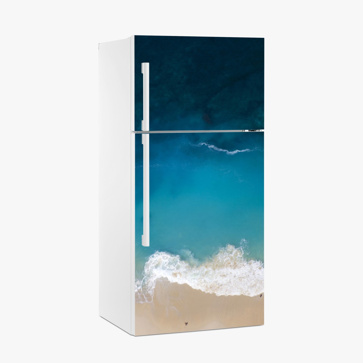 Fridge sticker aerial turquoise beach at Nusa Penida – Wallissimo®