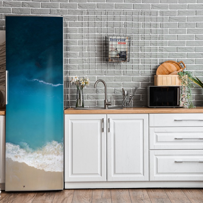 Naklejka na lodówkę spokojna zielona kładka leśna – Wallissimo®