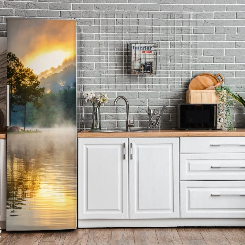 Naklejka na lodówkę żywa geometryczna kompozycja – Wallissimo®