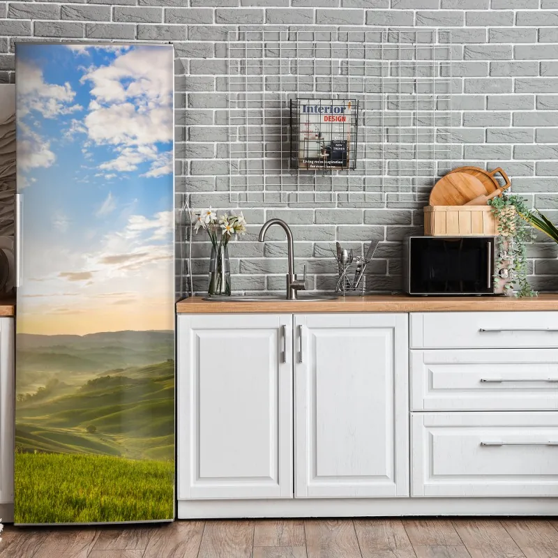 Naklejka na lodówkę złote róże na czarnym tle – Wallissimo®