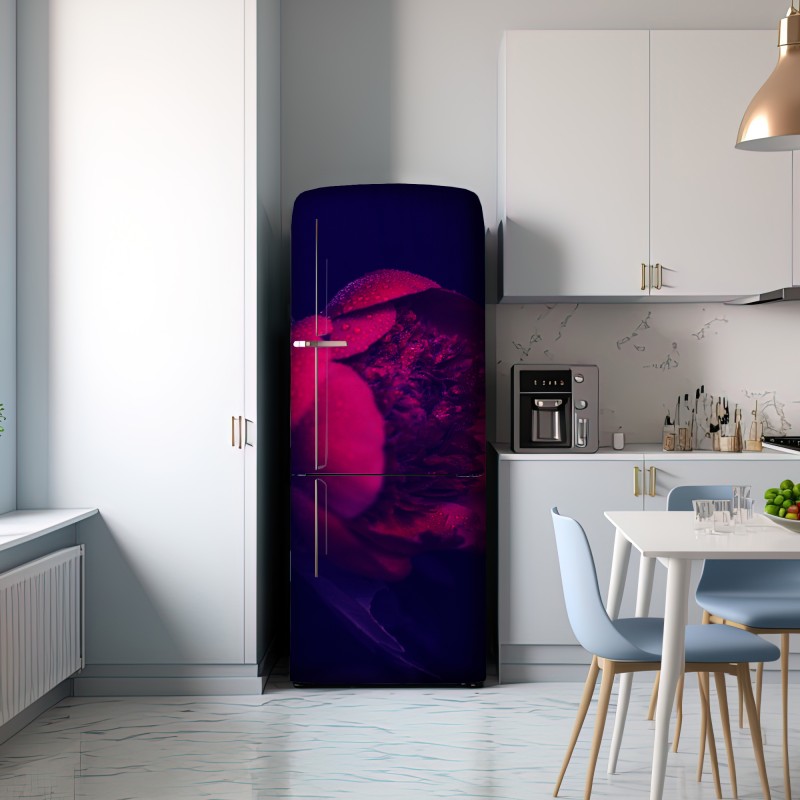 Naklejka na lodówkę nastrojowa różowa piwonia zbliżenie – Wallissimo® Naklejka na lodówkę nastrojowa różowa piwonia zbliżenie – Wallissimo®