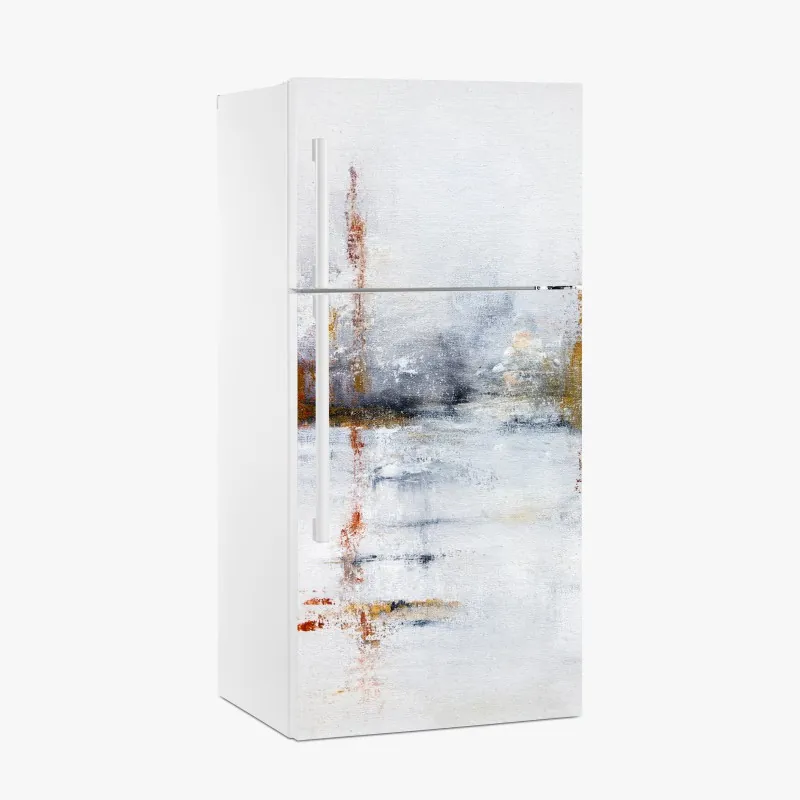 Naklejka na lodówkę beżowa tekstura kamienia travertynu – Wallissimo®