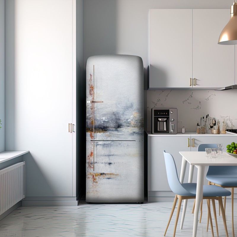 Naklejka na lodówkę spokojny abstrakcyjny krajobraz w delikatnych tonach – Wallissimo® Naklejka na lodówkę spokojny abstrakcyjny krajobraz w delikatnych tonach – Wallissimo®