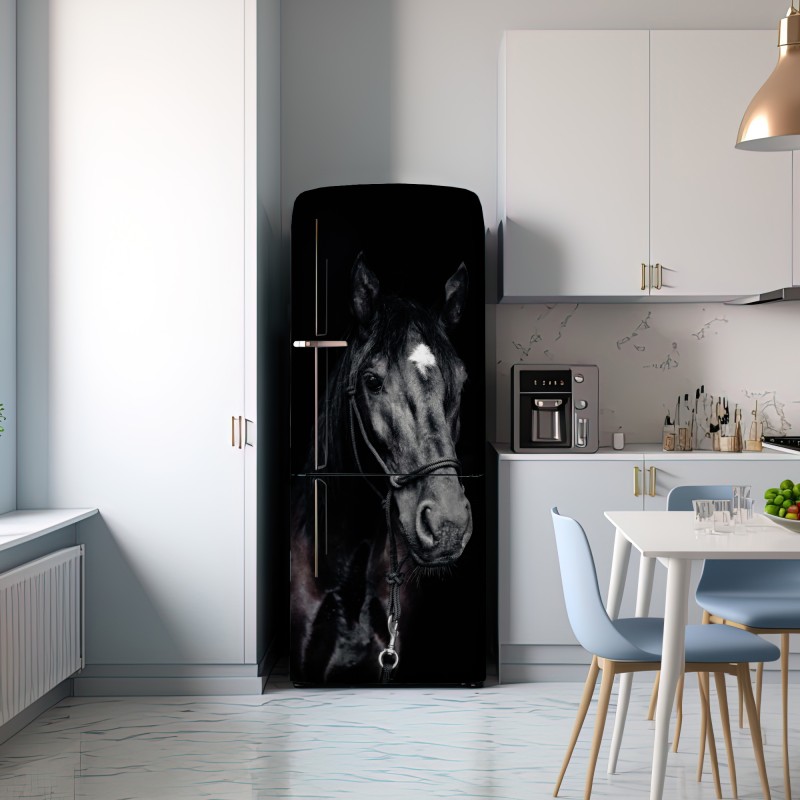 Naklejka na lodówkę majestatyczny portret konia – Wallissimo® Naklejka na lodówkę majestatyczny portret konia – Wallissimo®