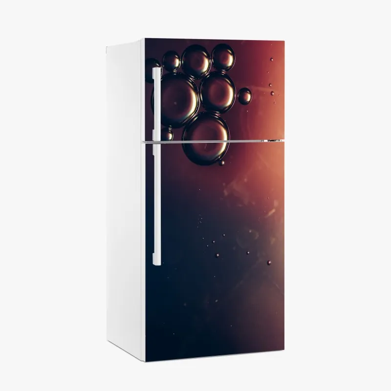 Naklejka na lodówkę delikatne złote róże — elegancki wzór kwiatowy – Wallissimo®