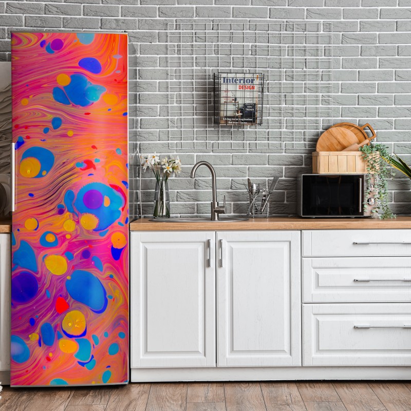 Naklejka na lodówkę ciemna faktura marmuru – Wallissimo®