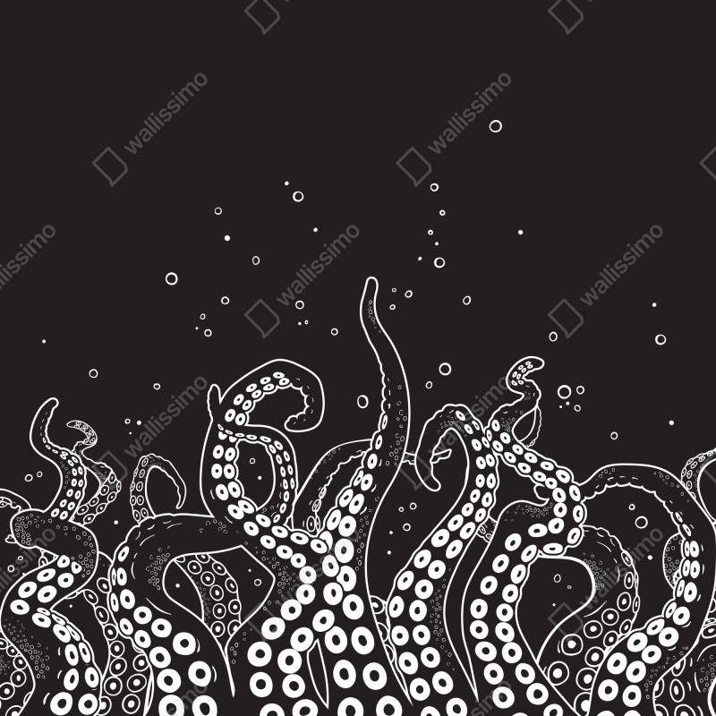 Naklejka na lodówkę wzór macek ośmiornicy – Wallissimo® Naklejka na lodówkę wzór macek ośmiornicy – Wallissimo®