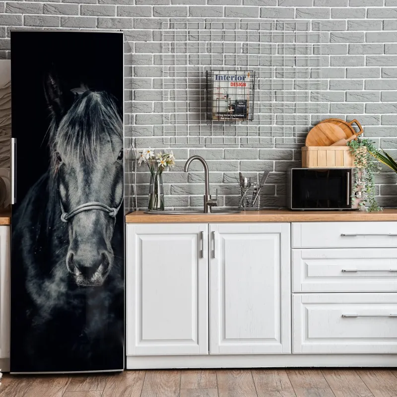 Naklejka na lodówkę zabawny tropikalny wzór geometryczny – Wallissimo®