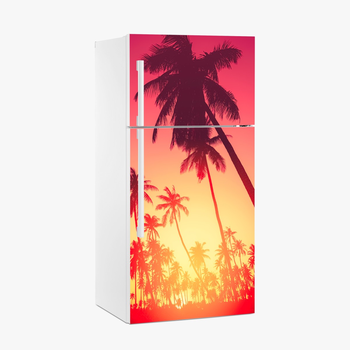 Fridge sticker tropical sunset palms – Wallissimo®