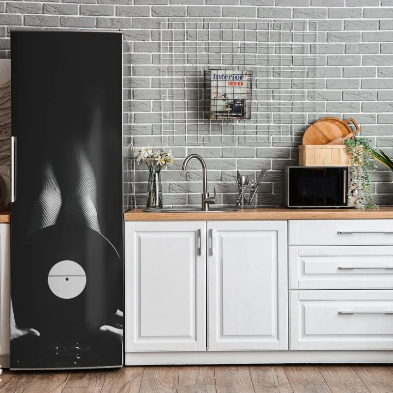 Naklejka na lodówkę delikatny różany wzór w pastelowych odcieniach – Wallissimo®