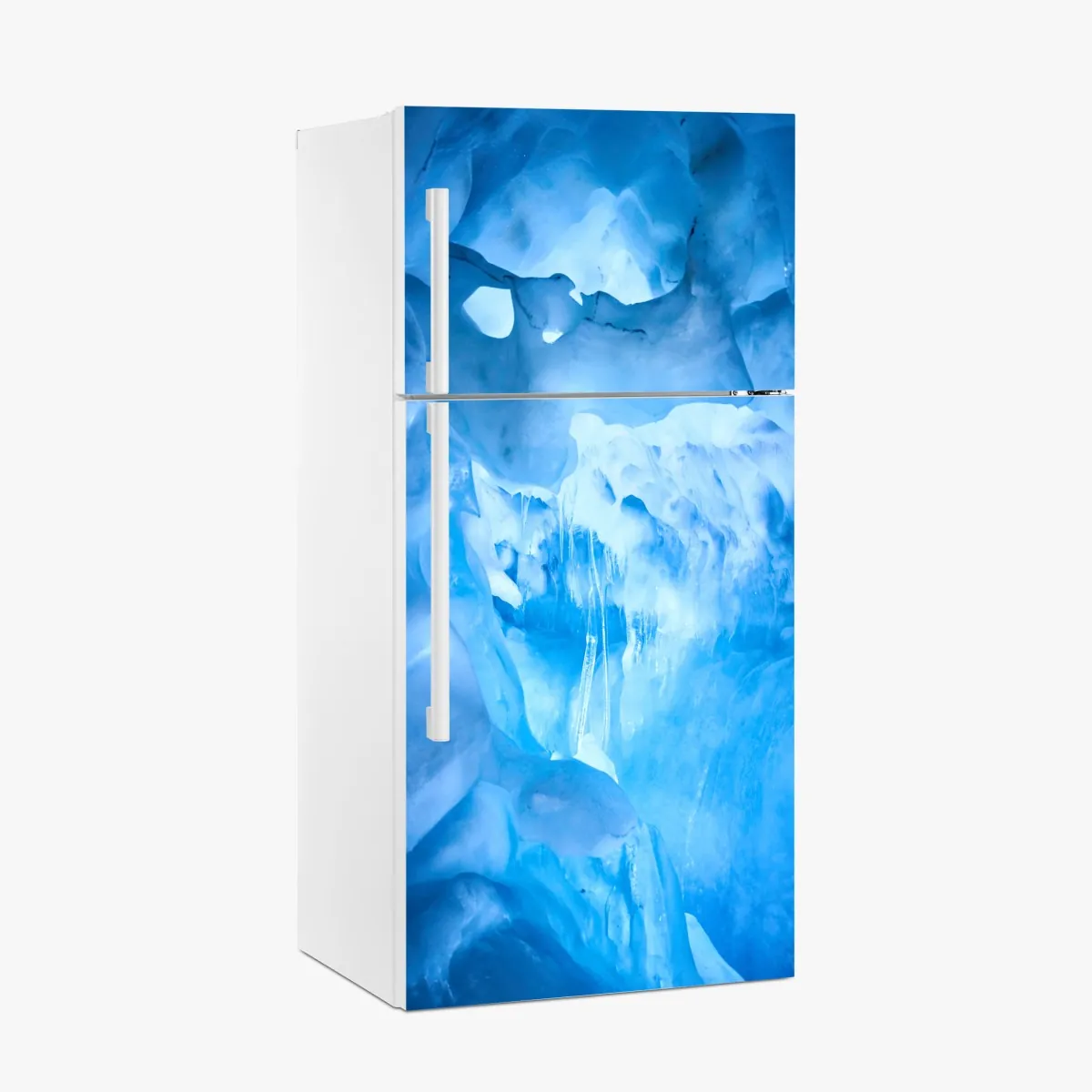 Naklejka na lodówkę eteryczna niebieska jaskinia lodowa – Wallissimo® Naklejka na lodówkę eteryczna niebieska jaskinia lodowa – Wallissimo®
