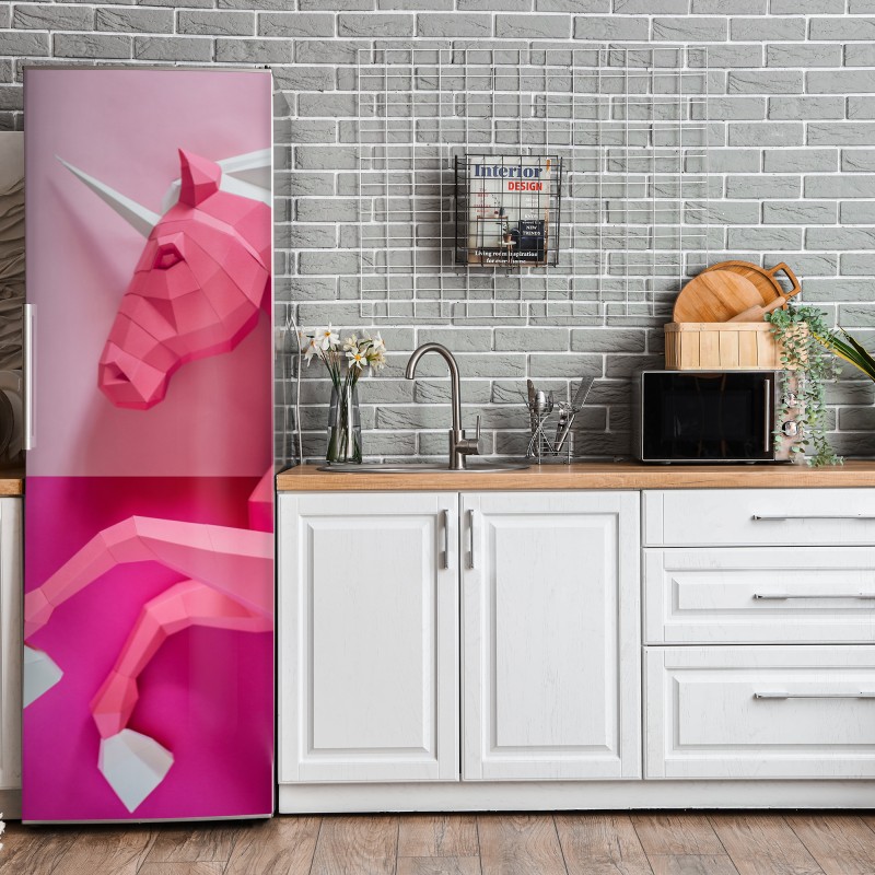 Naklejka na lodówkę zabawny wzór z zebrami – Wallissimo®