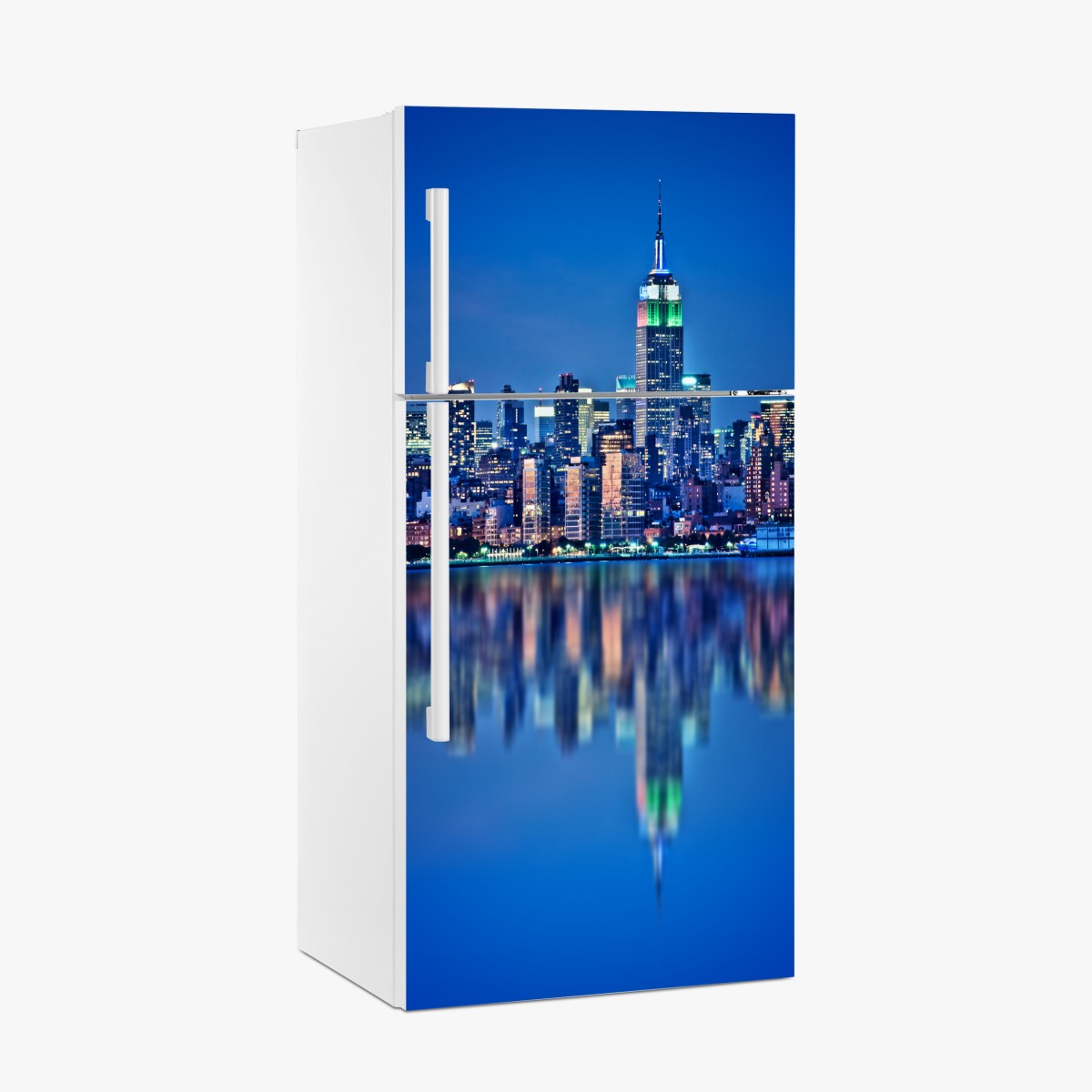 Fridge sticker New York skyline reflections at night – Wallissimo®