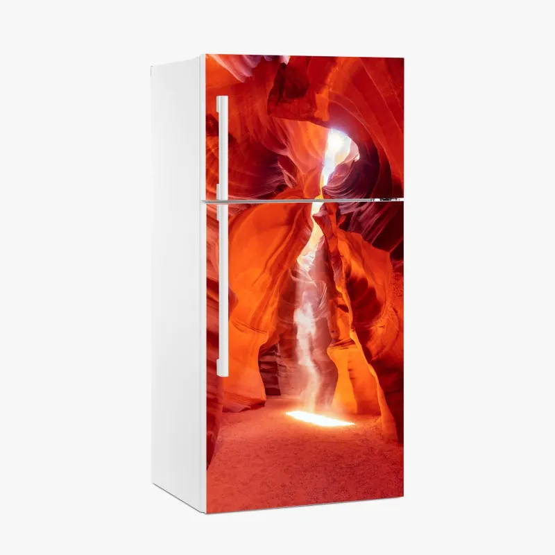 Naklejka na lodówkę słoneczny promień w kanionie piaskowcowym