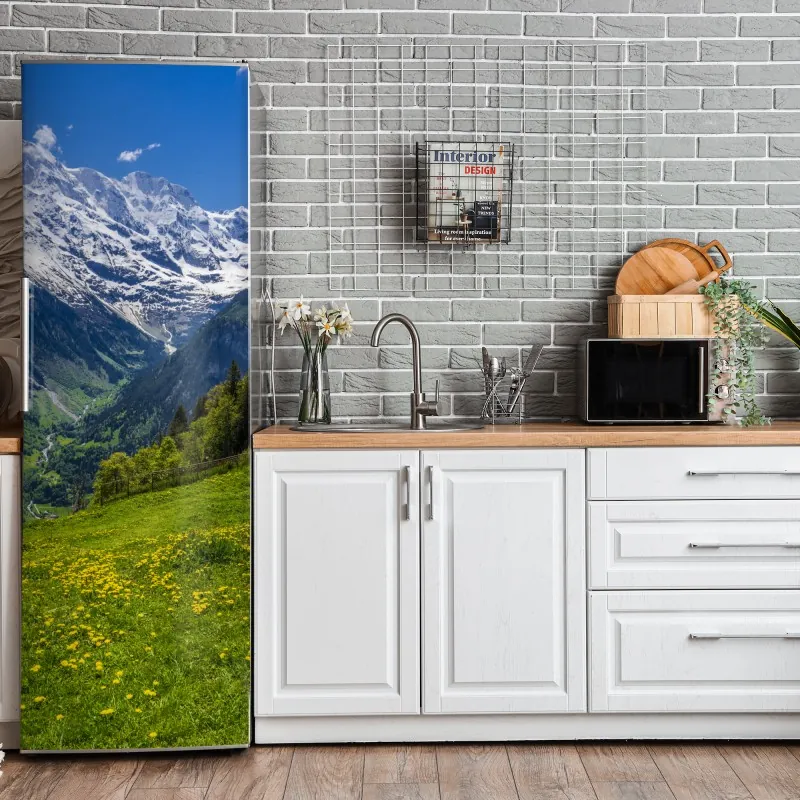 Naklejka na lodówkę zabawny wzór z zebrami – Wallissimo®