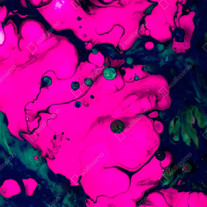 Naklejka na lodówkę neonowa różowa abstrakcja płynna – Wallissimo® Naklejka na lodówkę neonowa różowa abstrakcja płynna – Wallissimo®