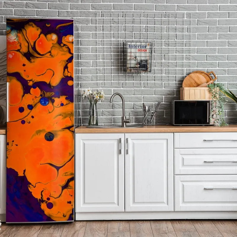 Naklejka na lodówkę gwiaździsta Droga Mleczna nad lasem – Wallissimo®