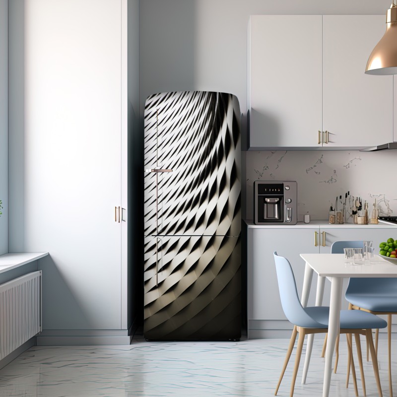 Naklejka na lodówkę nowoczesny geometryczny wzór architektoniczny – Wallissimo® Naklejka na lodówkę nowoczesny geometryczny wzór architektoniczny – Wallissimo®