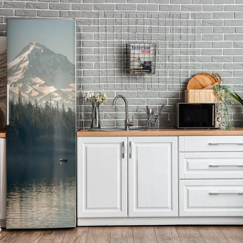 Naklejka na lodówkę intensywny portret goryla w czerni i bieli – Wallissimo®