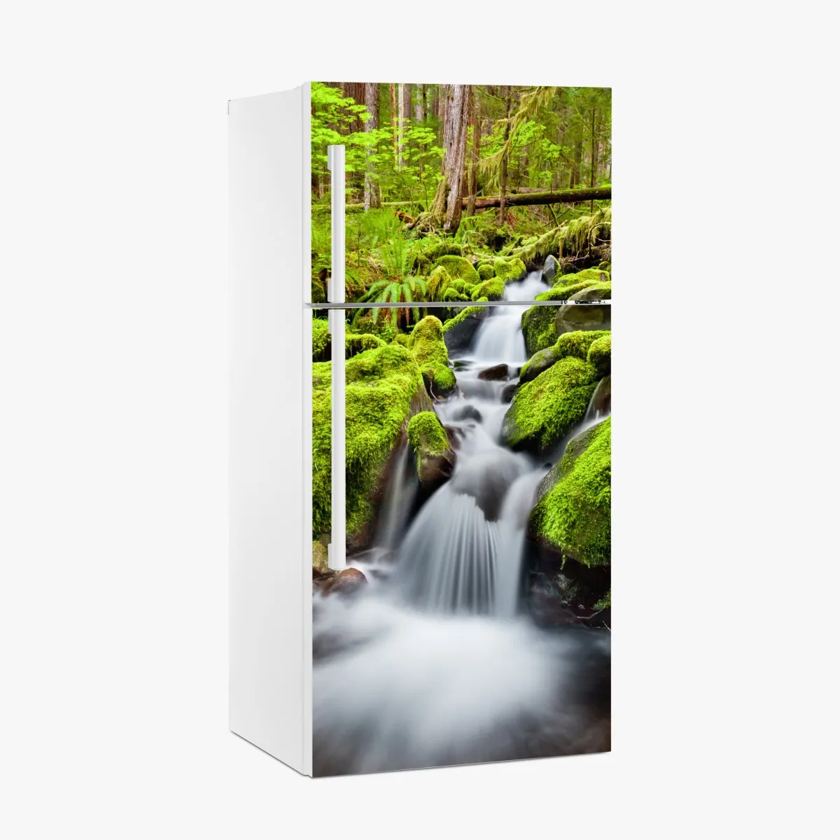 Naklejka na lodówkę mechowy strumień przy Sol Duc Falls – Wallissimo® Naklejka na lodówkę mechowy strumień przy Sol Duc Falls – Wallissimo®