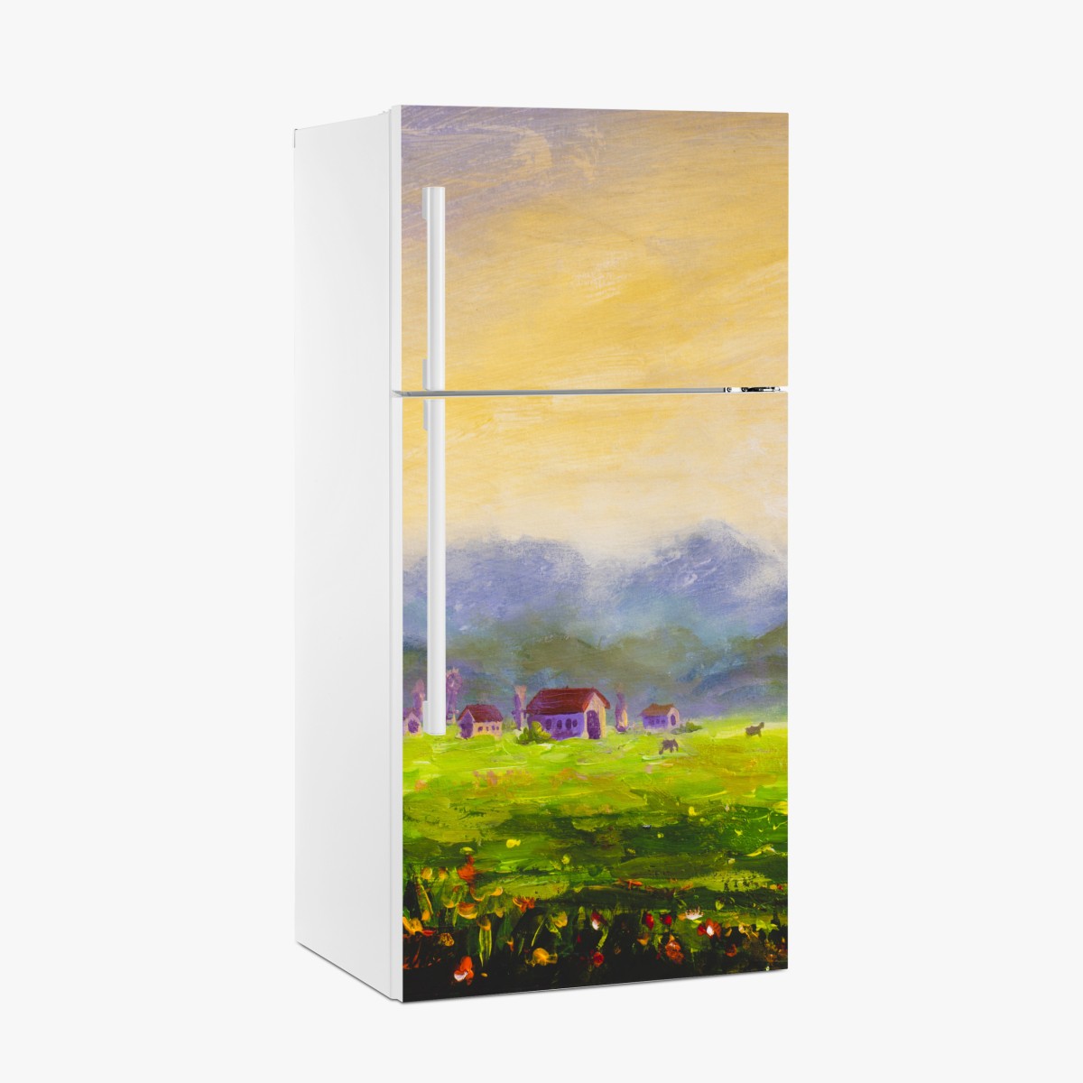 Fridge sticker dawn over a summer meadow – Wallissimo®