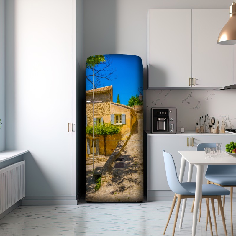 Naklejka na lodówkę słoneczna kamienna uliczka – Wallissimo® Naklejka na lodówkę słoneczna kamienna uliczka – Wallissimo®