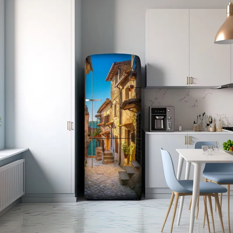 Naklejka na lodówkę uliczka o zachodzie słońca w Toskanii – Wallissimo® Naklejka na lodówkę uliczka o zachodzie słońca w Toskanii – Wallissimo®