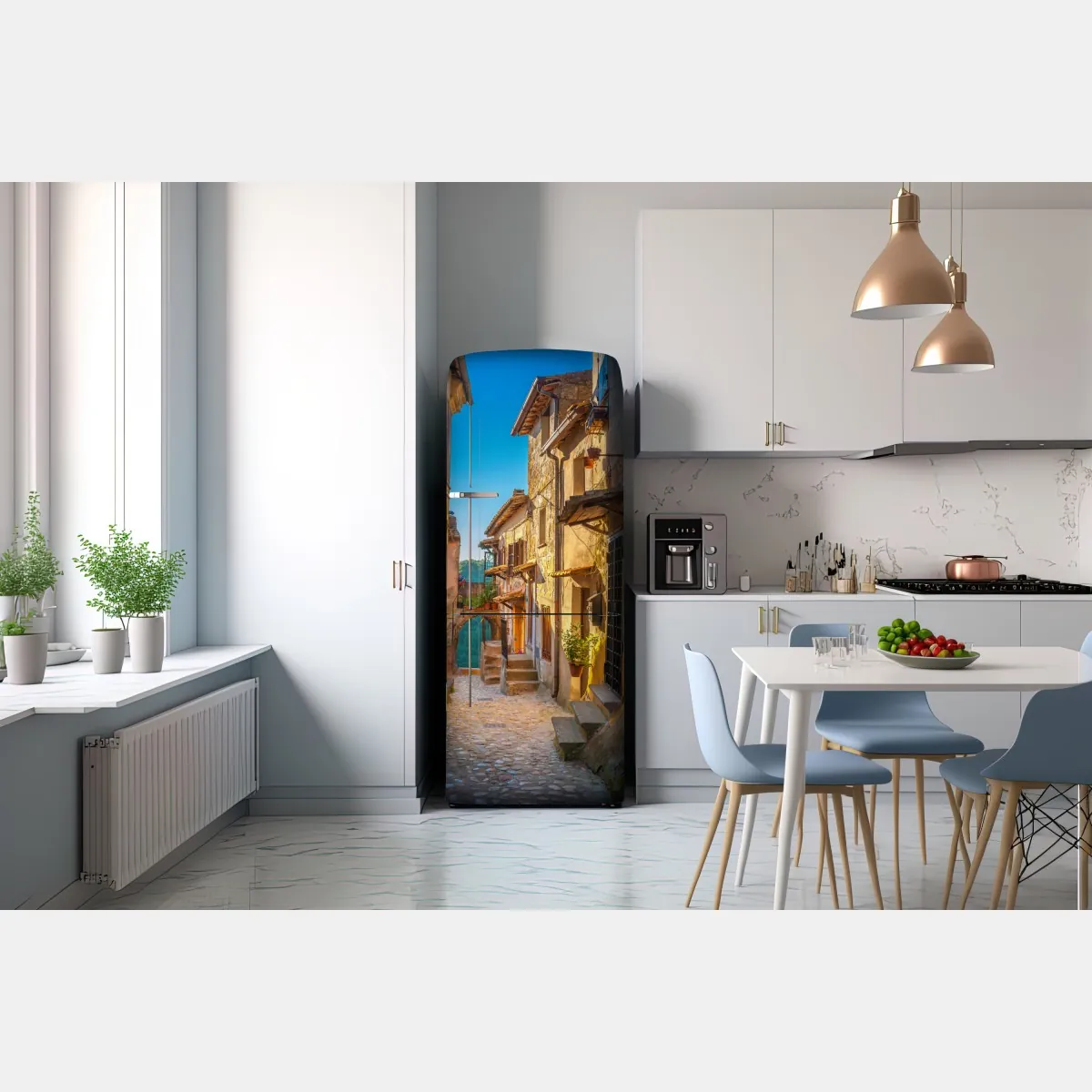 Naklejka na lodówkę uliczka o zachodzie słońca w Toskanii – Wallissimo® Naklejka na lodówkę uliczka o zachodzie słońca w Toskanii – Wallissimo®