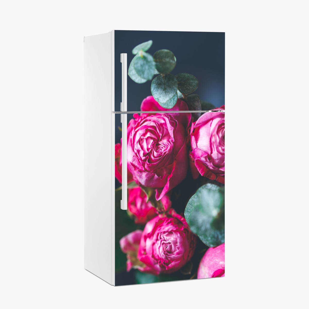 Fridge sticker pink rose bouquet macro print – Wallissimo®