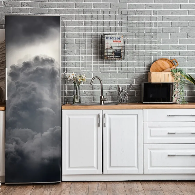 Naklejka na lodówkę tropikalny wzór strelicji – Wallissimo®