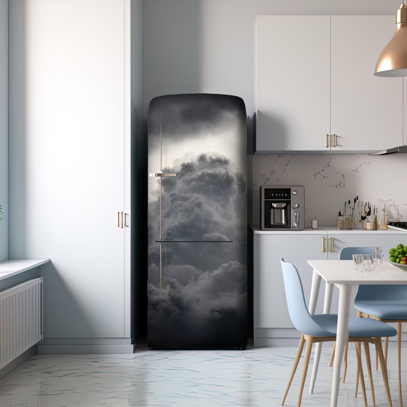 Naklejka na lodówkę dramatyczny szary krajobraz chmur – Wallissimo® Naklejka na lodówkę dramatyczny szary krajobraz chmur – Wallissimo®