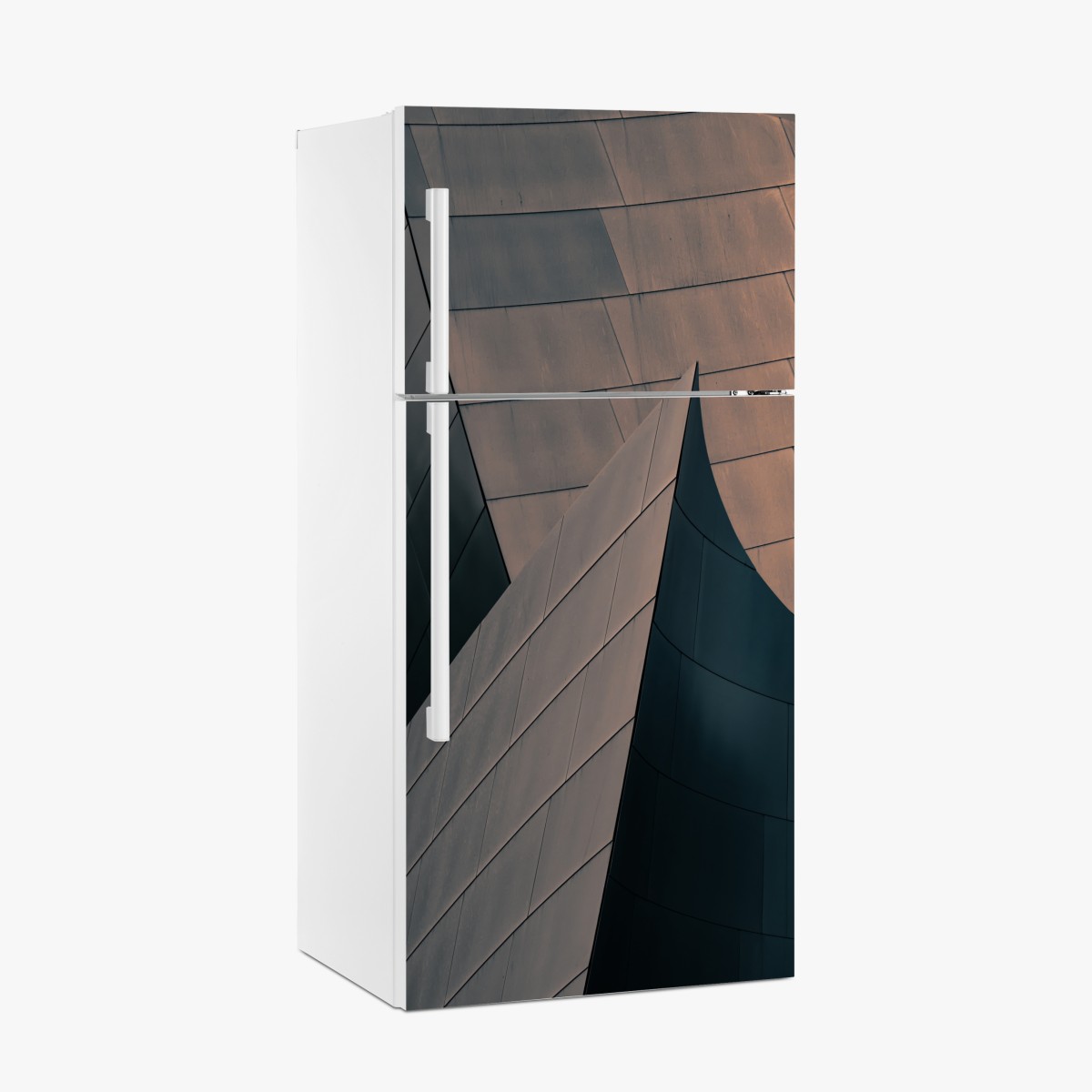 Fridge sticker geometric architectural forms in metal – Wallissimo®