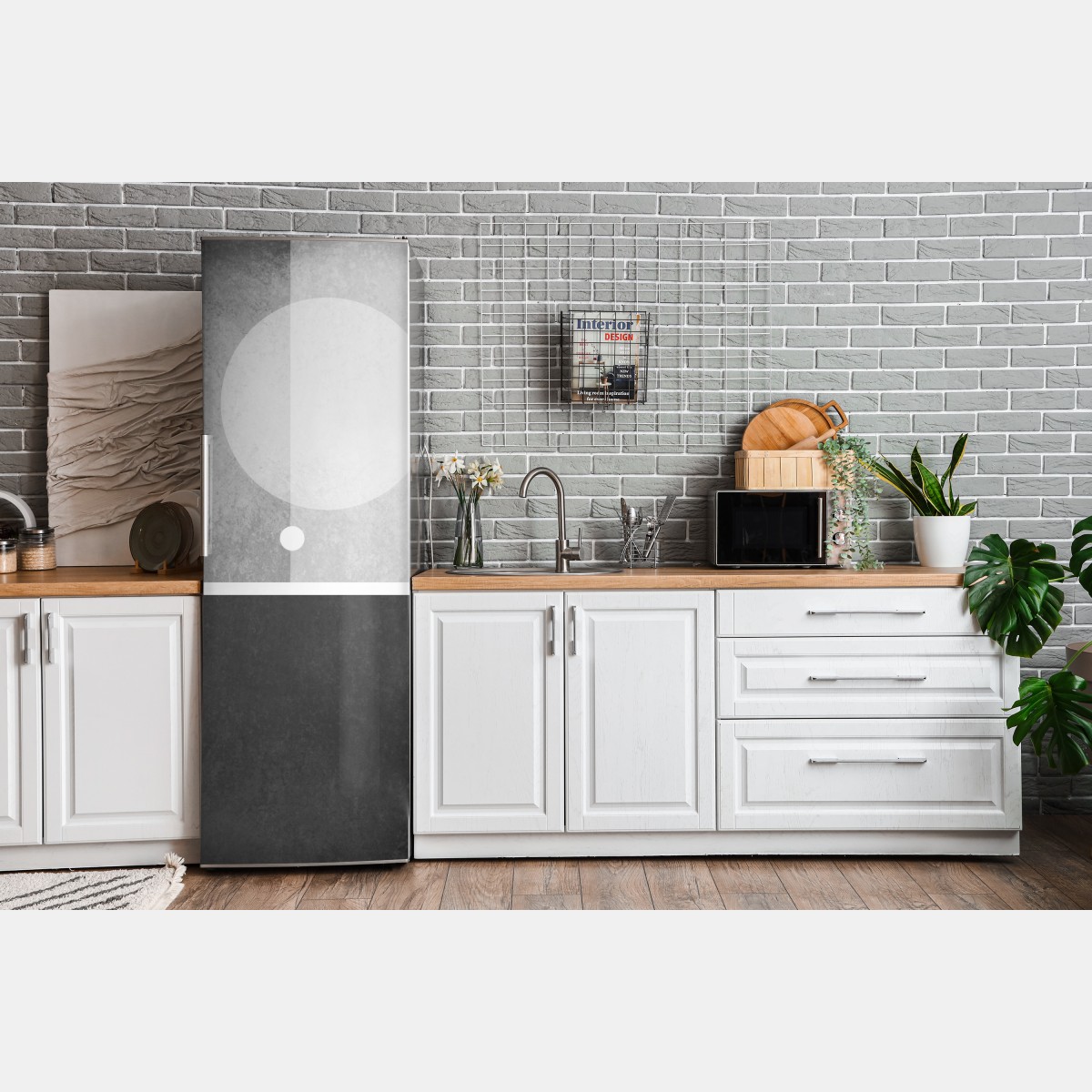 Naklejka na lodówkę minimalistyczna kompozycja geometryczna – Wallissimo® Naklejka na lodówkę minimalistyczna kompozycja geometryczna – Wallissimo®