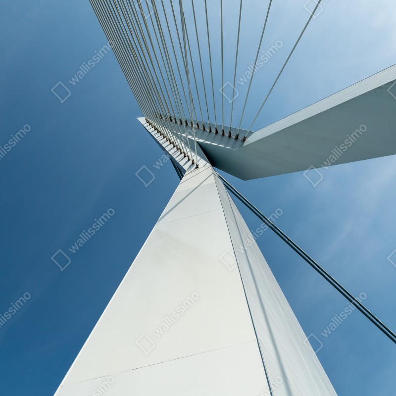 Naklejka na lodówkę wznoszące się linie: nowoczesny pylon mostu – Wallissimo® Naklejka na lodówkę wznoszące się linie: nowoczesny pylon mostu – Wallissimo®