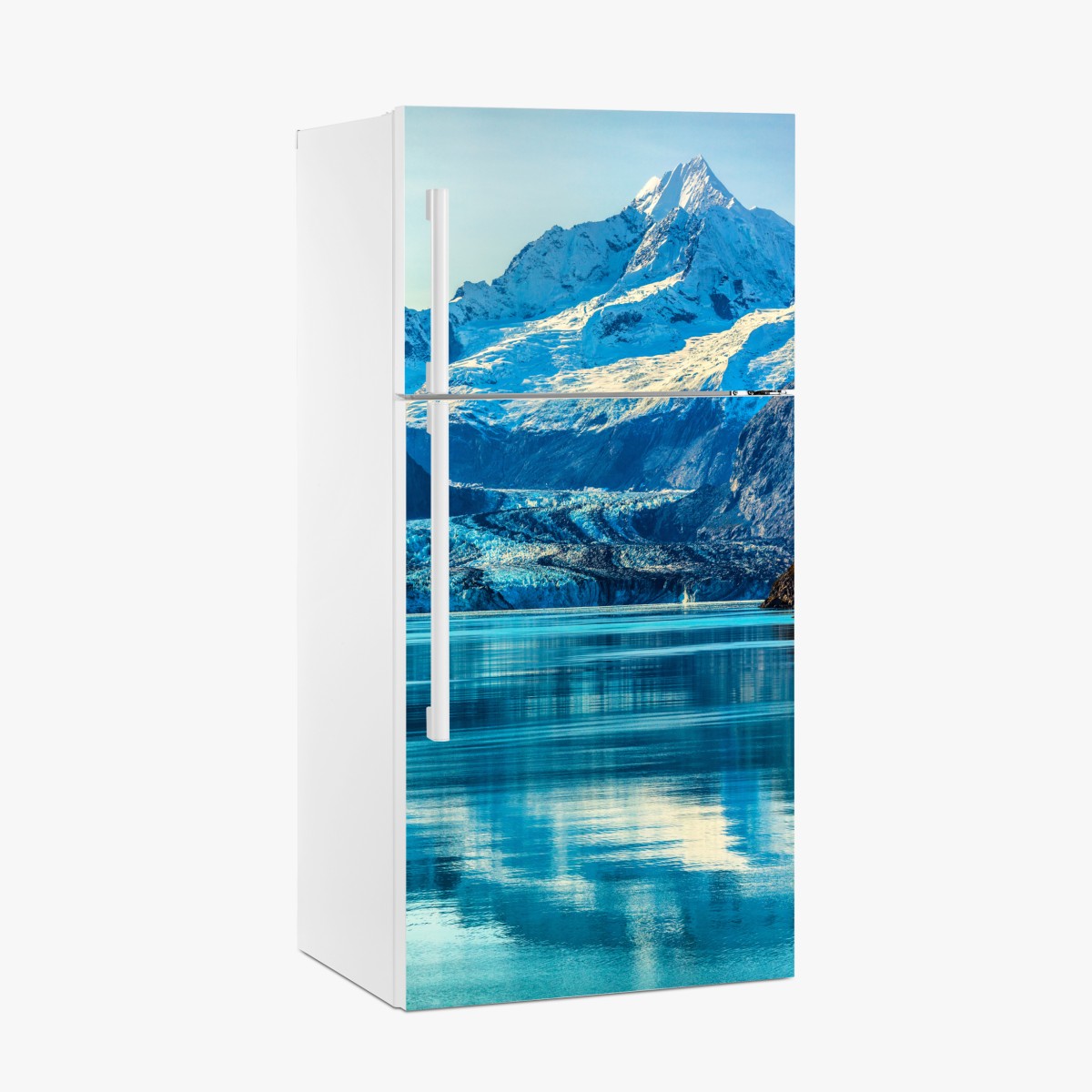 Fridge sticker majestic alpine glacier reflection – Wallissimo®