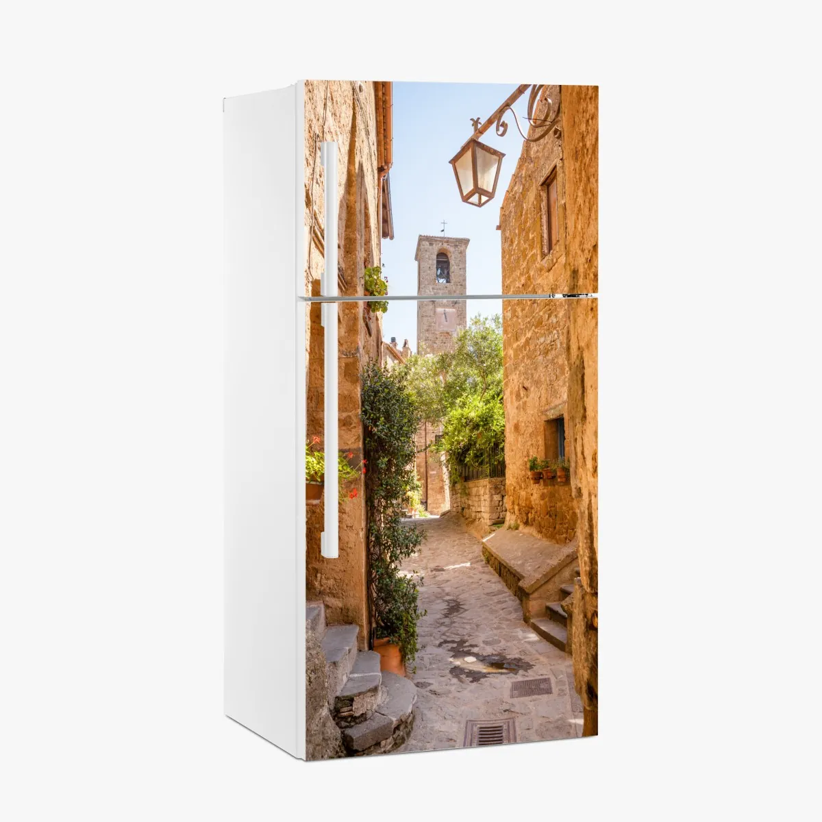 Naklejka na lodówkę słoneczna uliczka w Civita di Bagnoregio – Wallissimo® Naklejka na lodówkę słoneczna uliczka w Civita di Bagnoregio – Wallissimo®