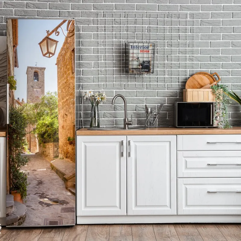 Naklejka na lodówkę zabawny wzór z zebrami – Wallissimo®