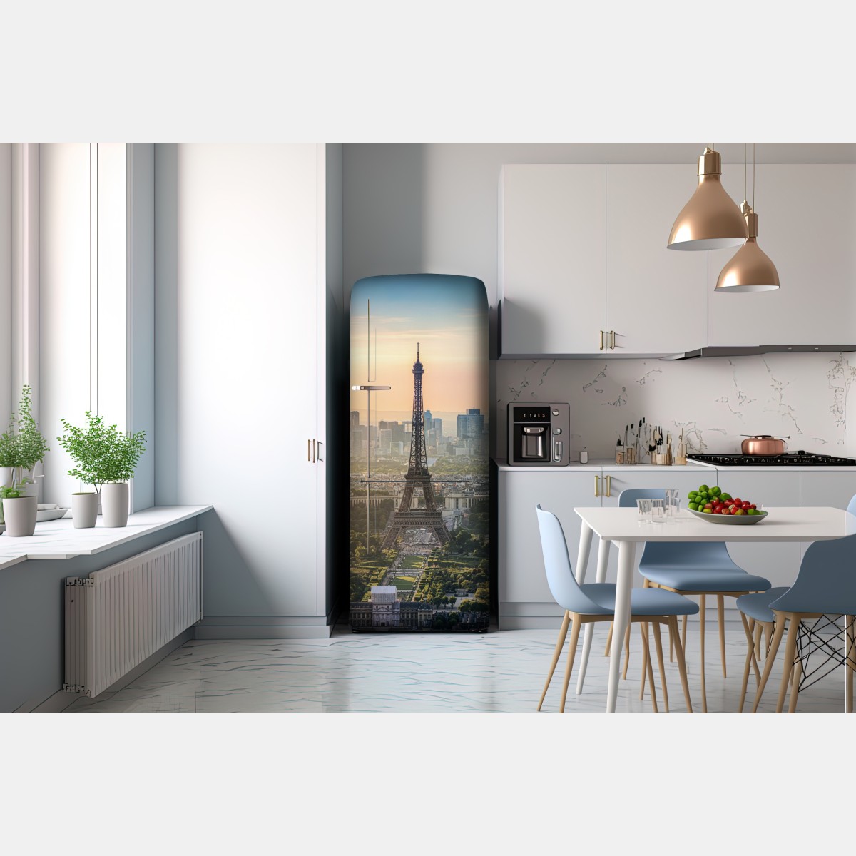 Naklejka na lodówkę Paryż panorama z Wieżą Eiffla – Wallissimo® Naklejka na lodówkę Paryż panorama z Wieżą Eiffla – Wallissimo®