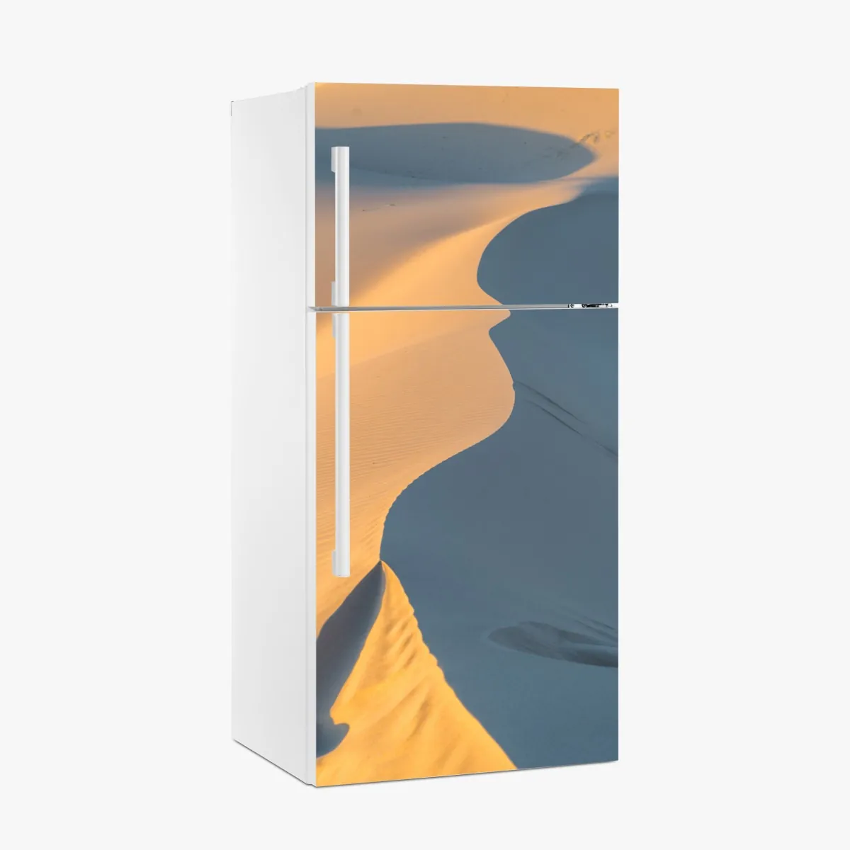 Naklejka na lodówkę złote krzywizny wydm – Wallissimo® Naklejka na lodówkę złote krzywizny wydm – Wallissimo®